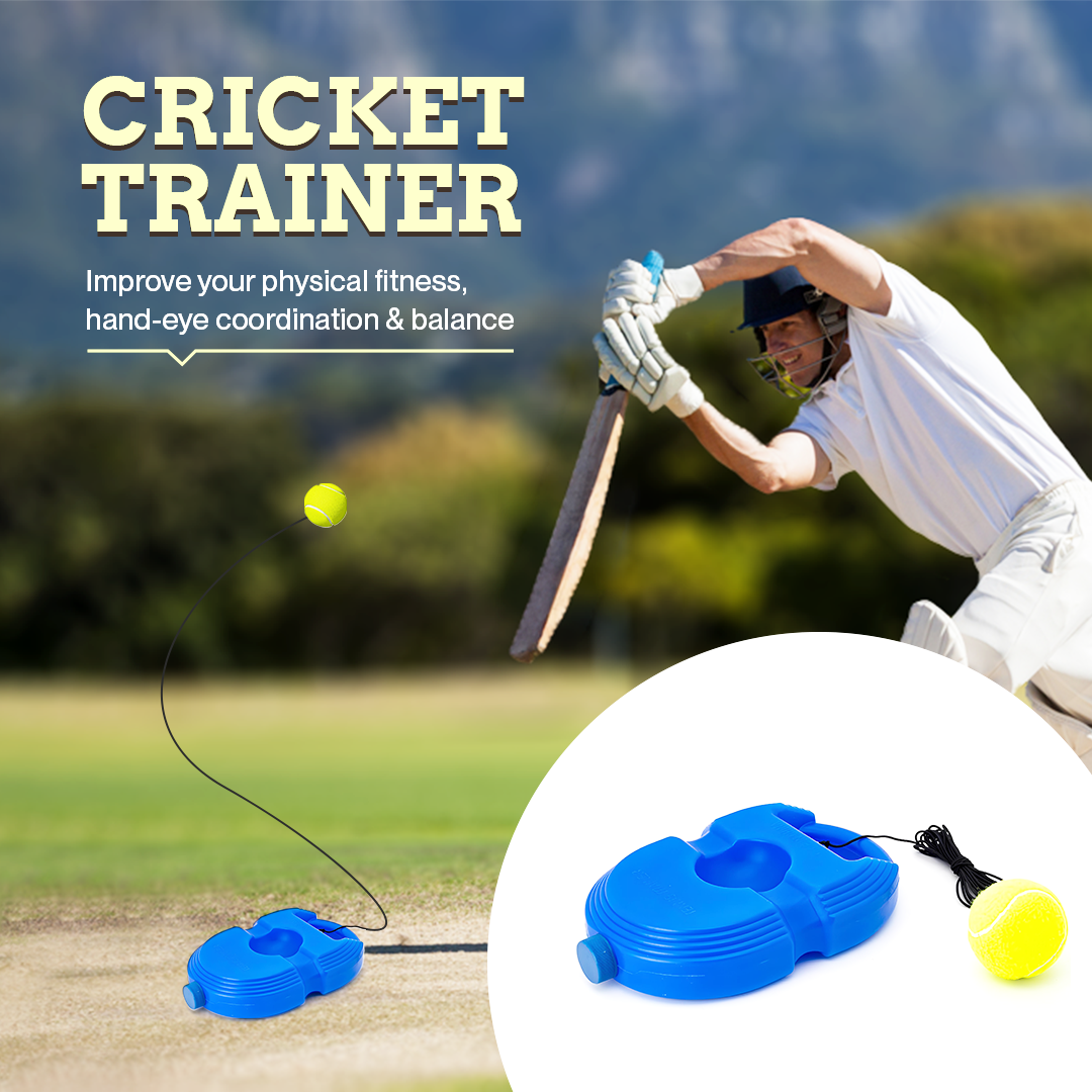 Cricket Trainer Rebound Ball || Self Cricket Practice Training Tool for Adults & Kids