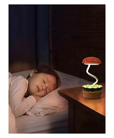 Burger Design Desk Light for Kids & Adults - Rechargeable with Sharpener