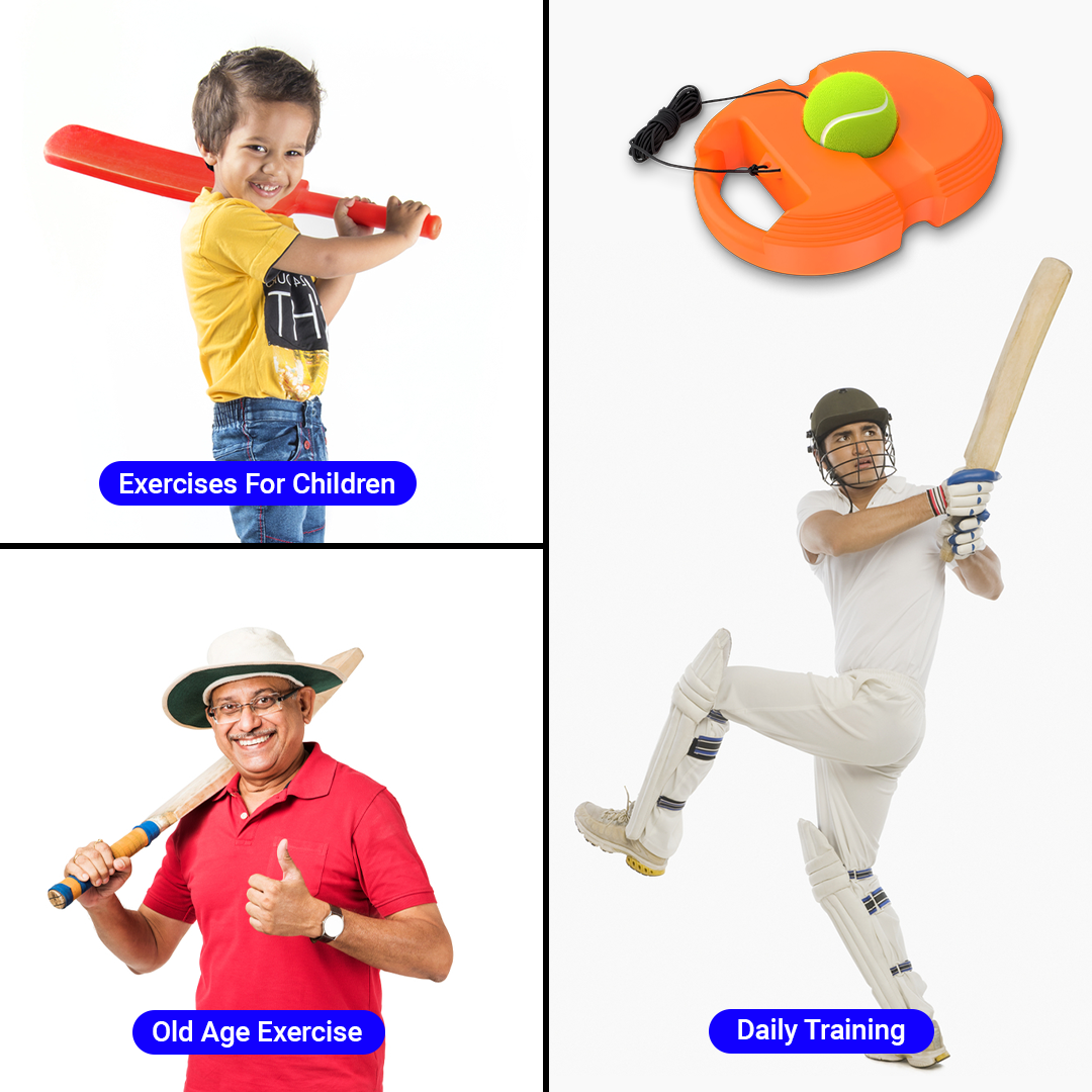 Cricket Trainer Rebound Ball || Self Cricket Practice Training Tool for Adults & Kids