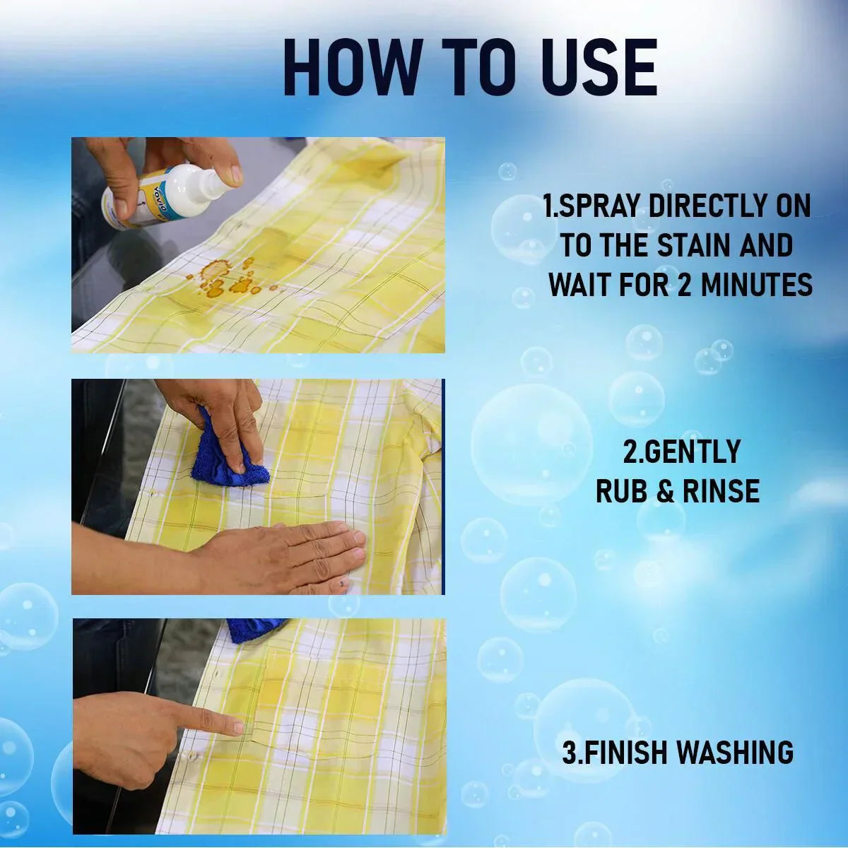 All in One Premium Fabric Stain Remover ( Buy 1 Get 1 Free - Offer for today only!)