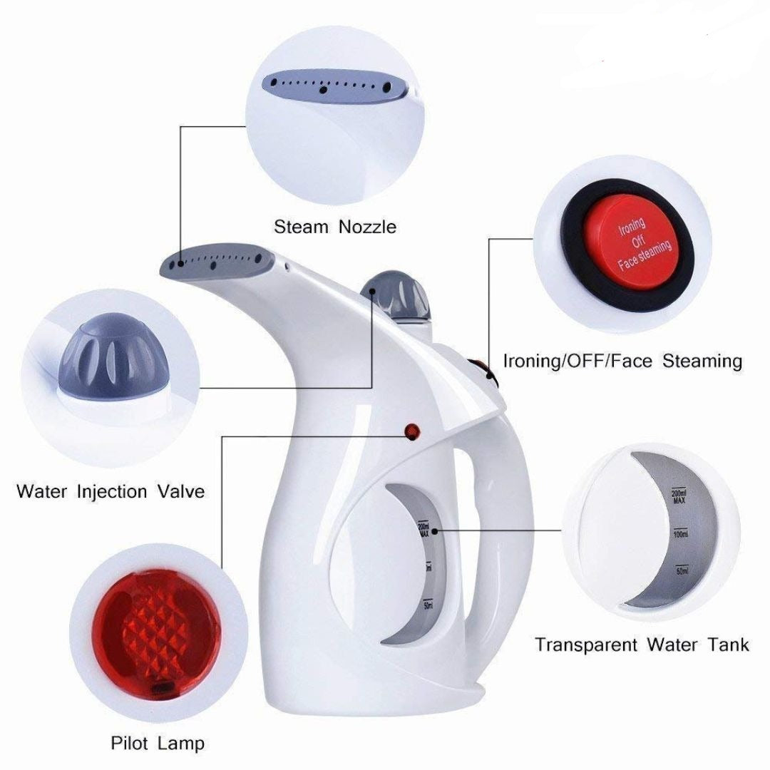 4 In 1 HandHeld Garment Steamer Pro & Beauty Facial Steamer