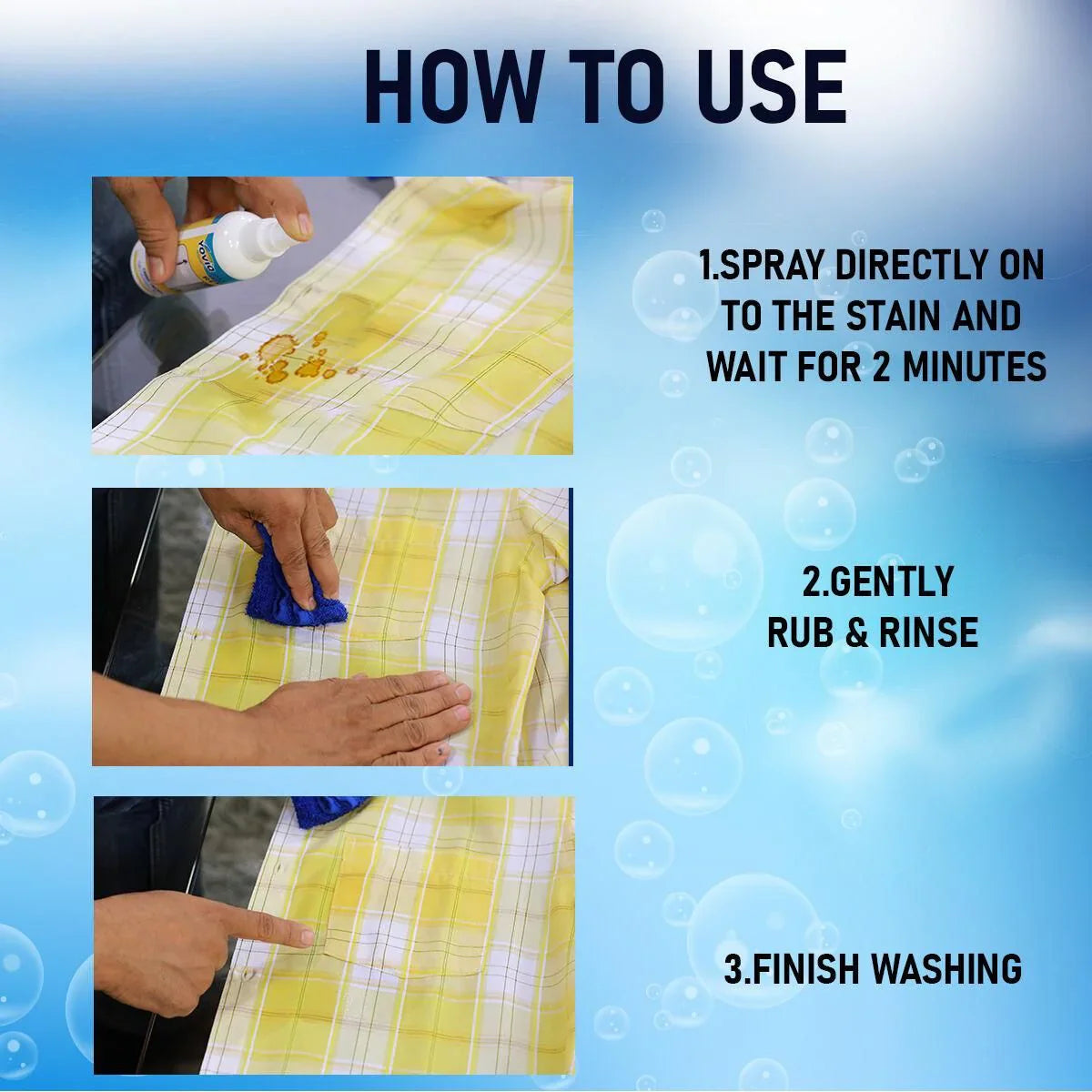 All in One Premium Fabric Stain Remover ( Buy 1 Get 1 Free - Offer for today only!)