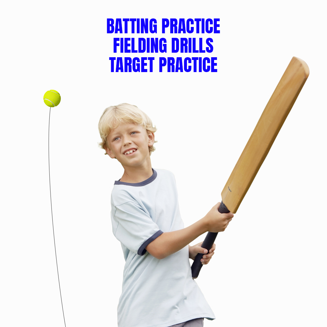 Cricket Trainer Rebound Ball || Self Cricket Practice Training Tool for Adults & Kids