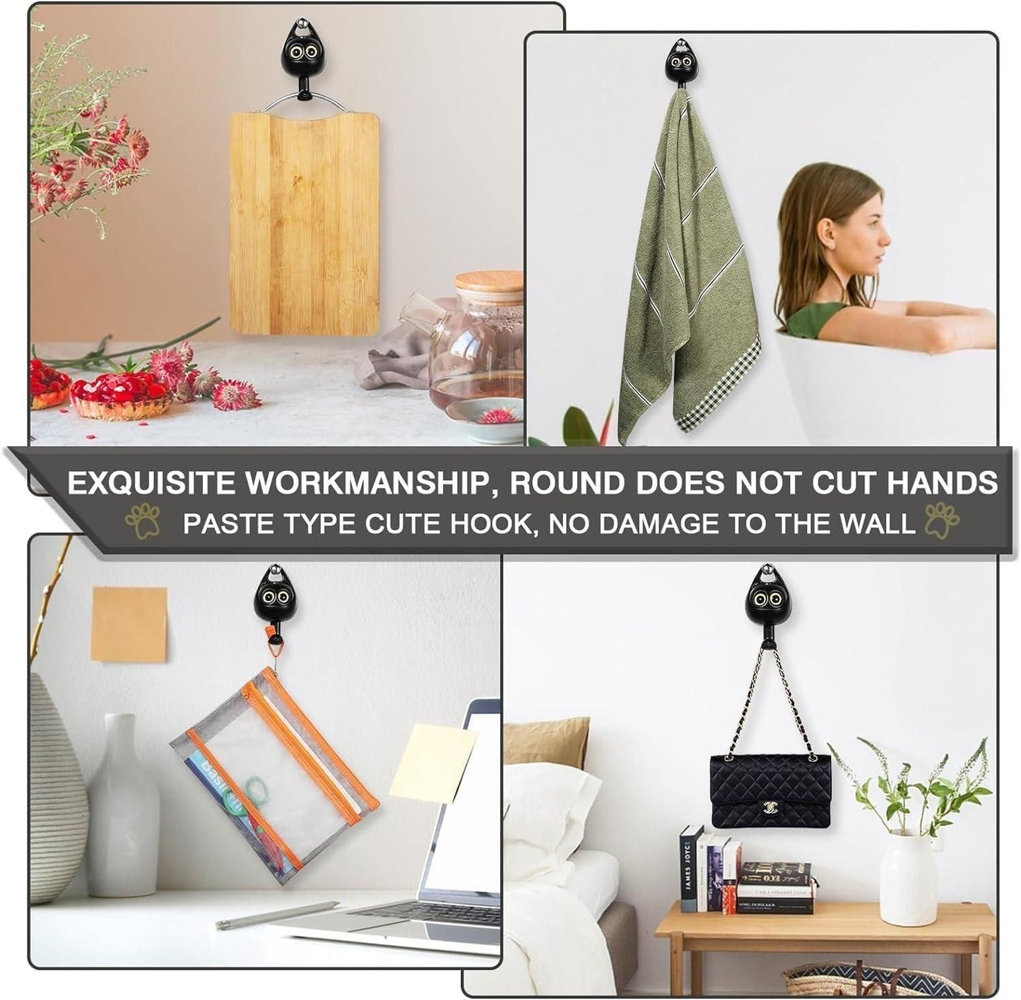 Hook Wall Hangers Key Hook for Wall Cute Hooks for Key - Pack of 2