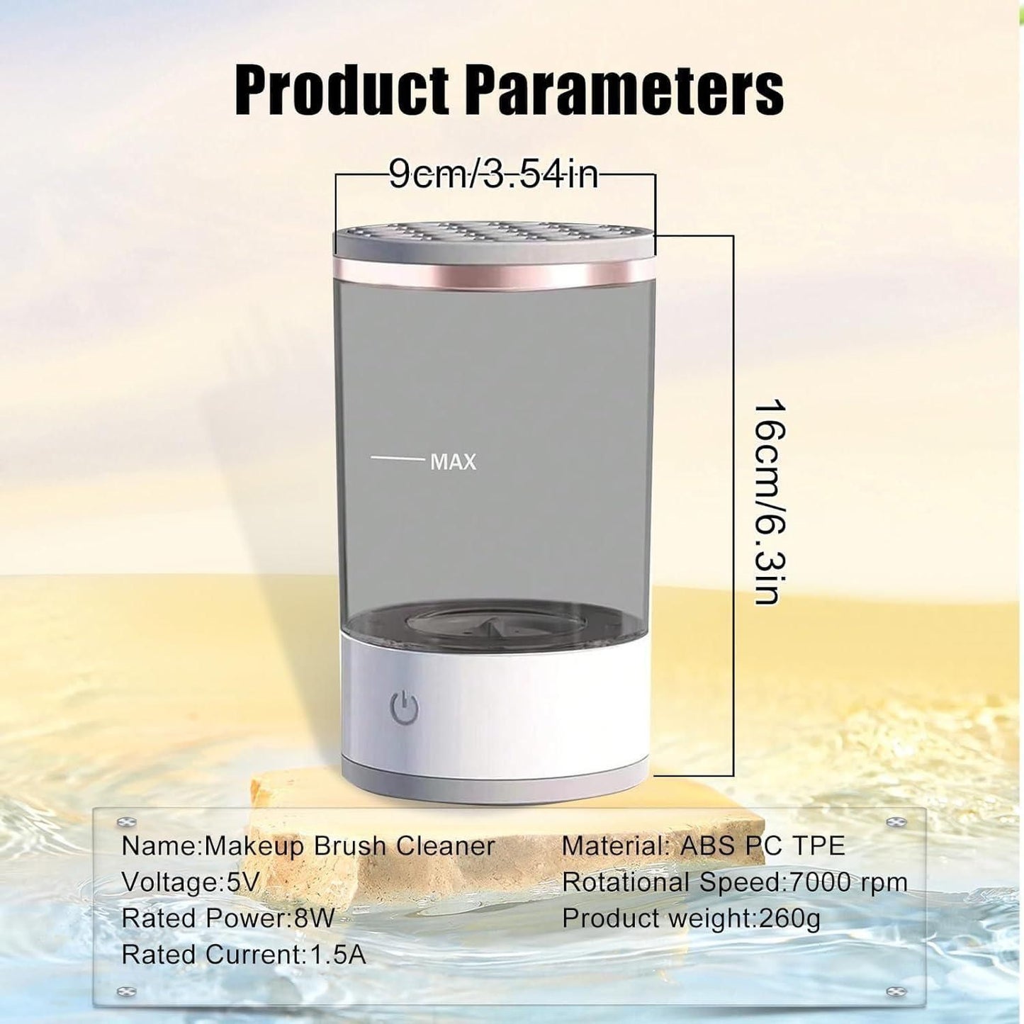3-in-1 Smart Automatic Electric Makeup Brush Cleaner