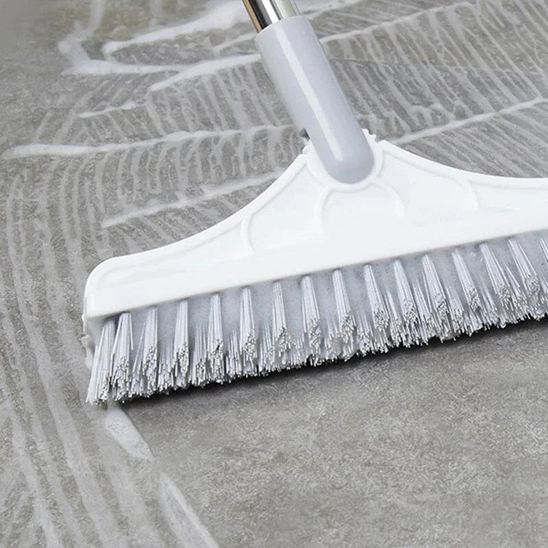 Multifunctional Cleaning Scrub Brush with Wiper 2 in 1 with Long Handle