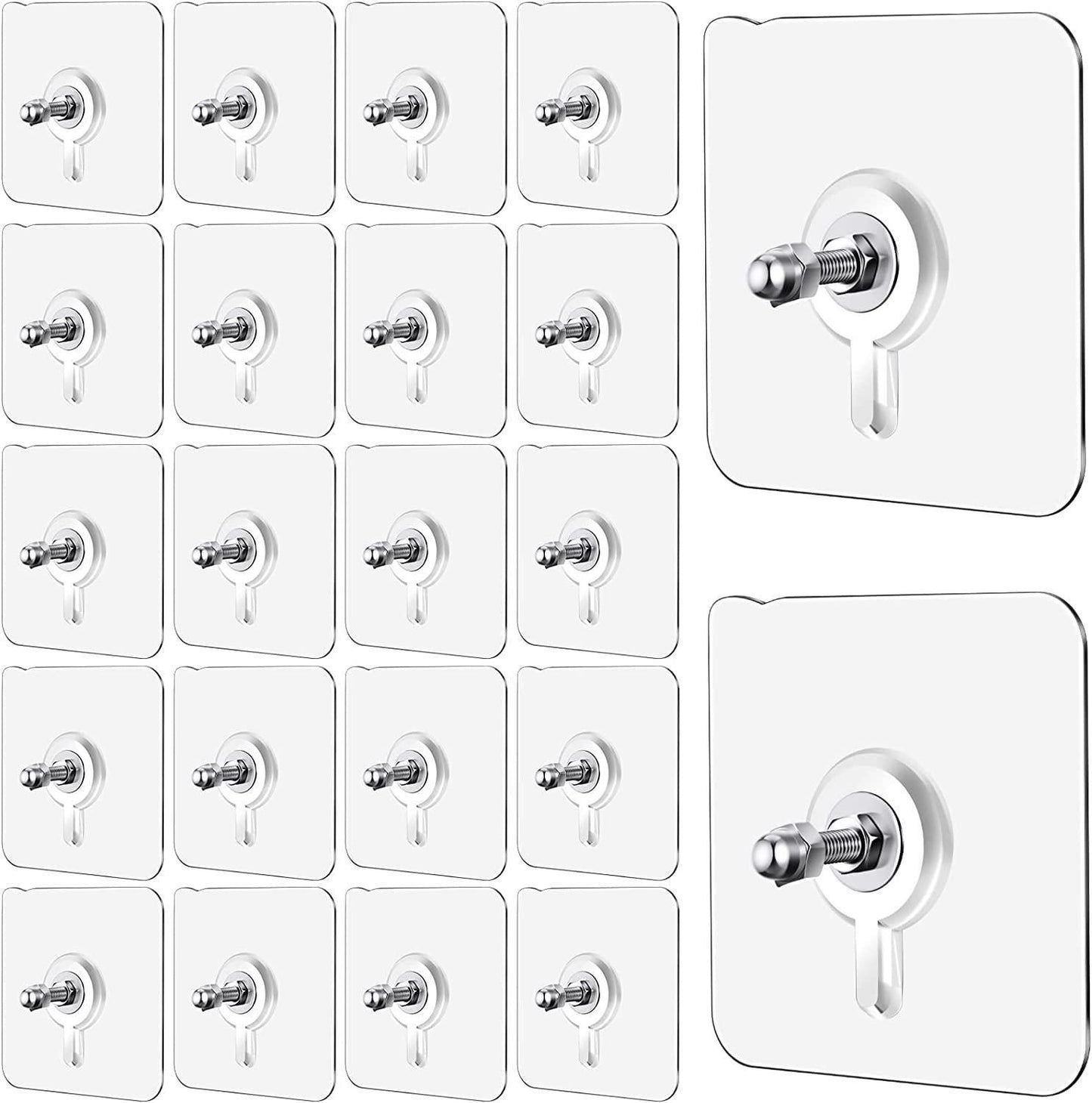 Sturdy Wall Mount Screw Hooks (Pack of 10) – Ideal for Kitchen, Bathroom & More