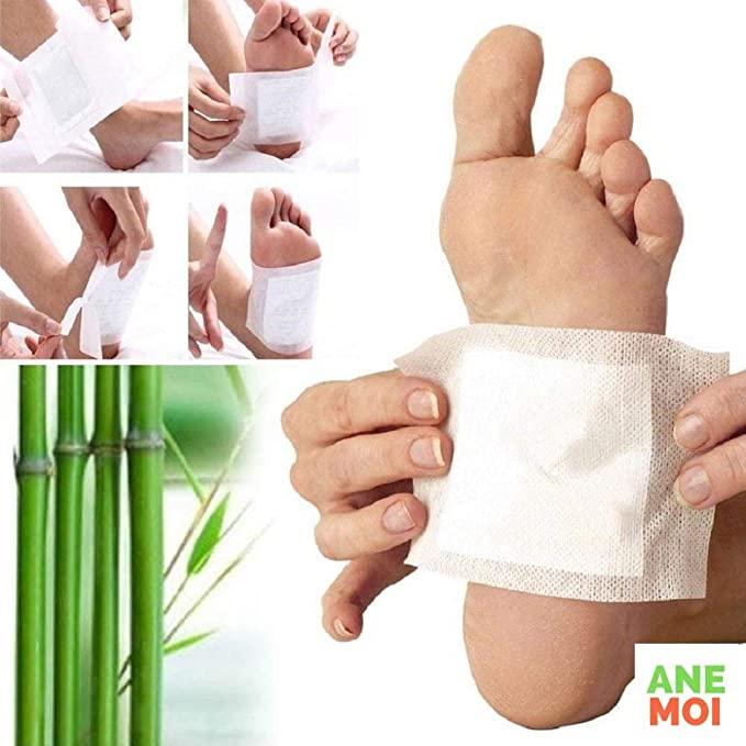 Detox Foot Patches (Pack of 10) – All-Natural Bamboo Vinegar & Herbal Extracts for Overnight Detox, Stress Relief, Energy Boost & Improved Circulation