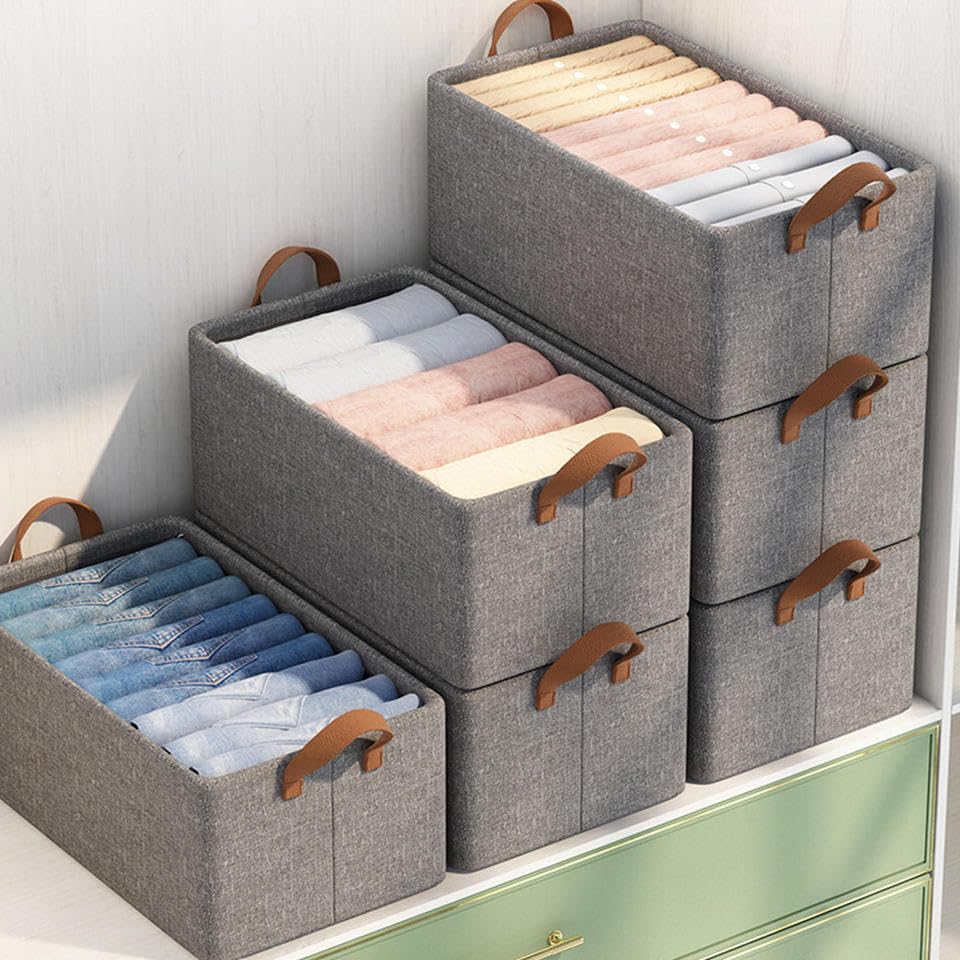 Foldable Cloth Storage Basket (Stainless Steel Frame) (Pack of 2)