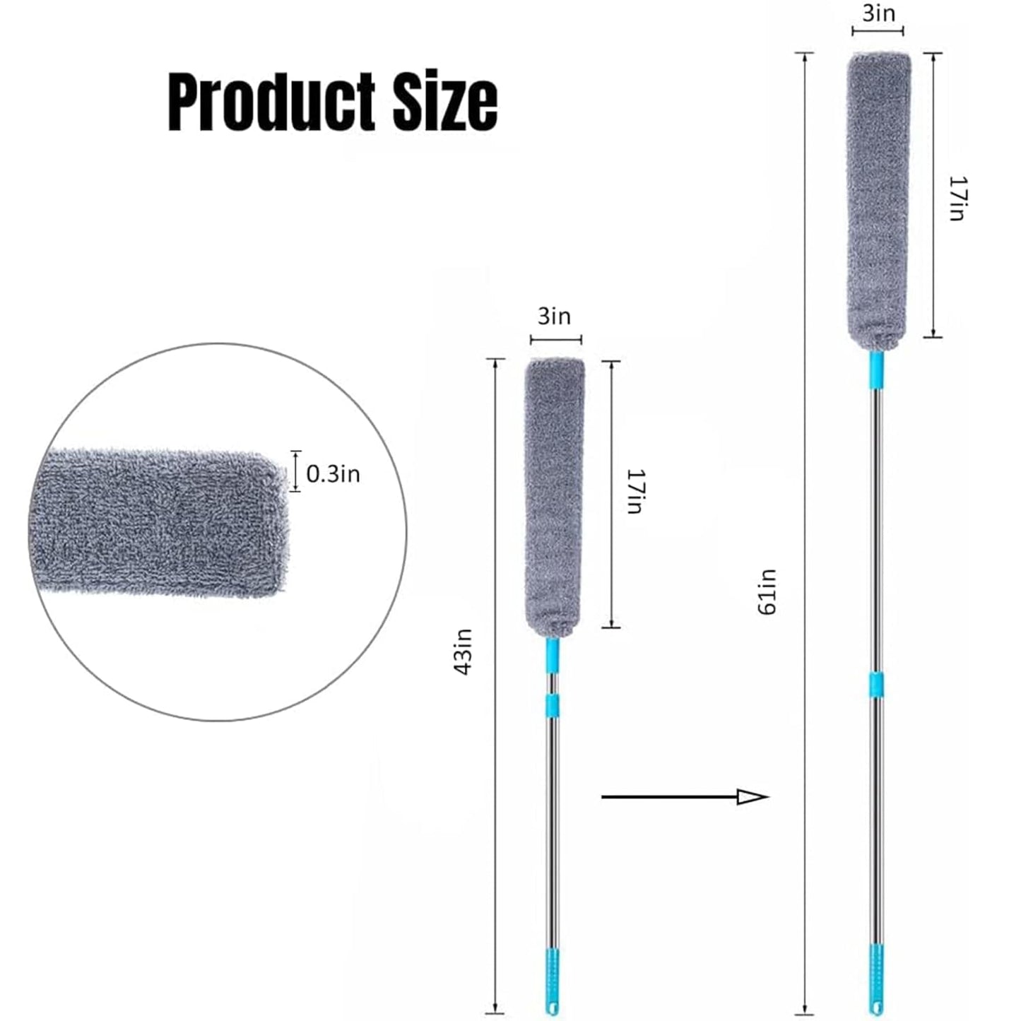 Multipurpose Retractable Gap Dust Cleaner