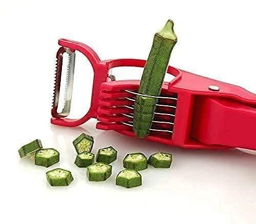 Vegetable Cutter 5 Sharp Blade with Peeler 2 in 1
