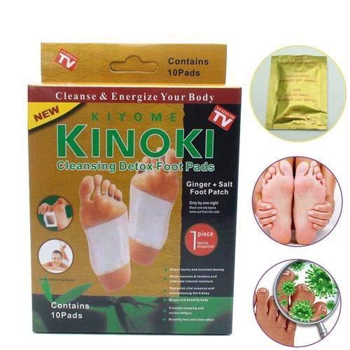 Detox Foot Patches (Pack of 10) – All-Natural Bamboo Vinegar & Herbal Extracts for Overnight Detox, Stress Relief, Energy Boost & Improved Circulation