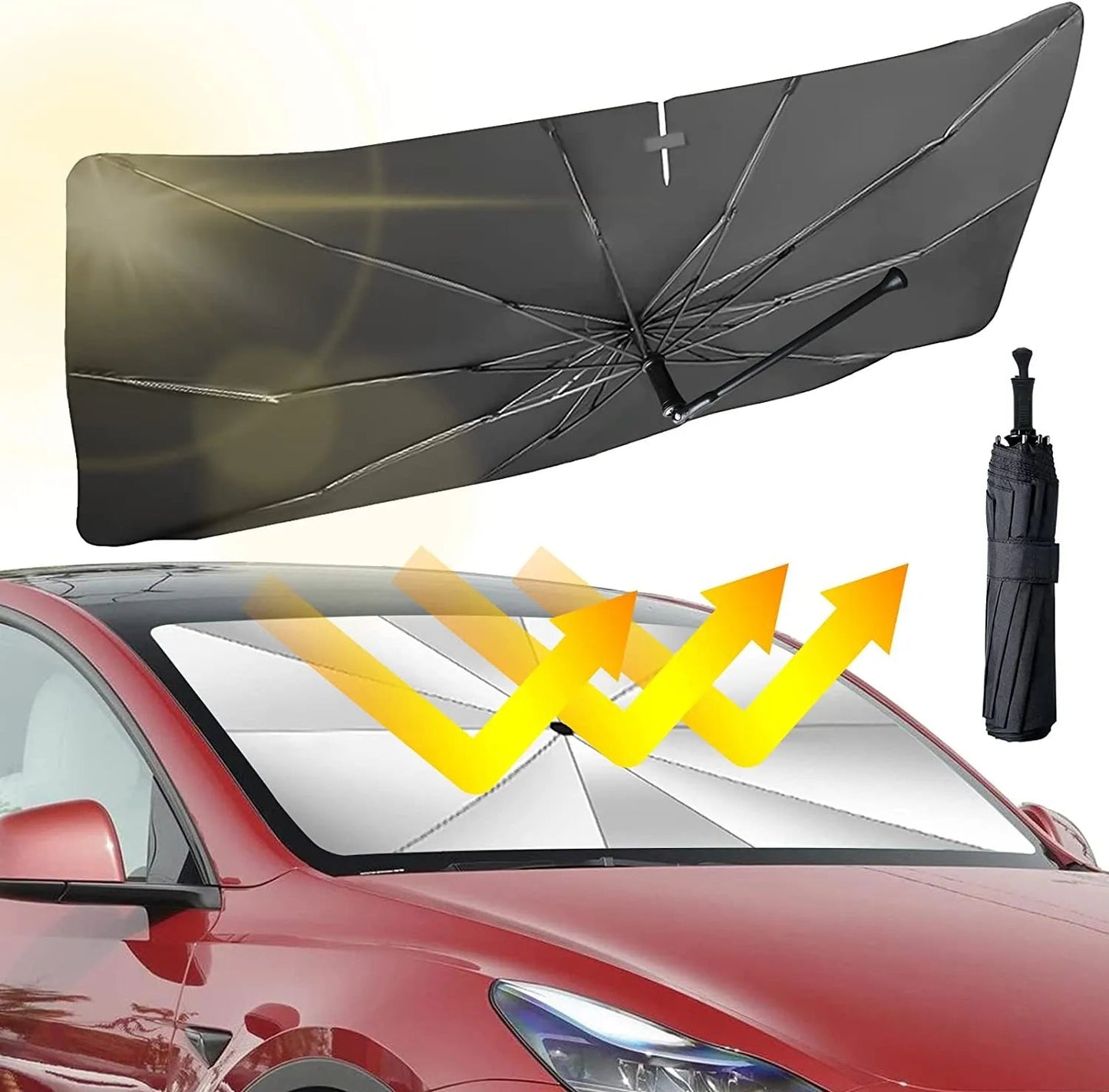 Car Windshield Sun Shade Umbrella - Heat Insulation Protection | Auto Windshield Covers for Most Cars