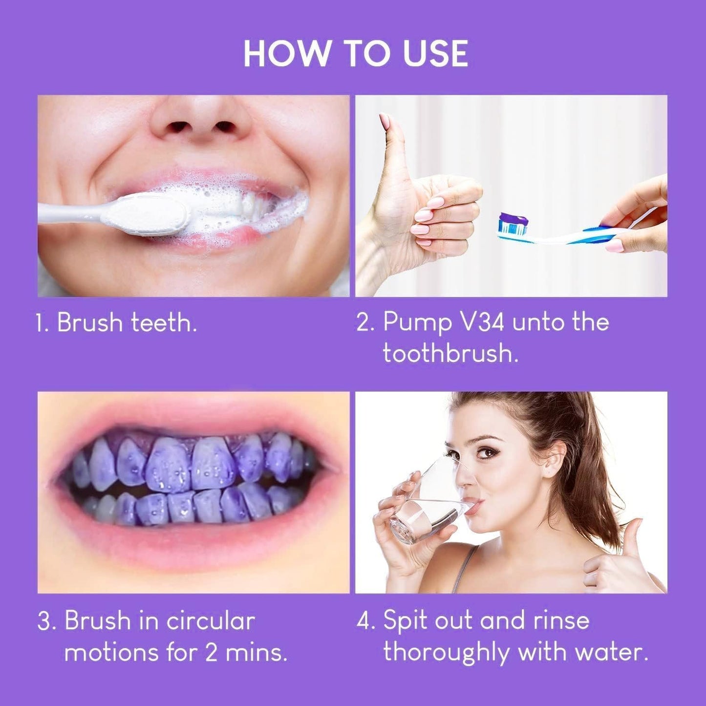 Buy 1 Get 1 FREE ✨ Purple Color Corrector Toothpaste (Star rating ⭐⭐⭐⭐4.9/5 )