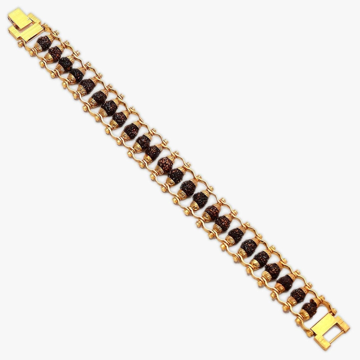 Gold Plated Divine Aura Rudraksha Bracelet