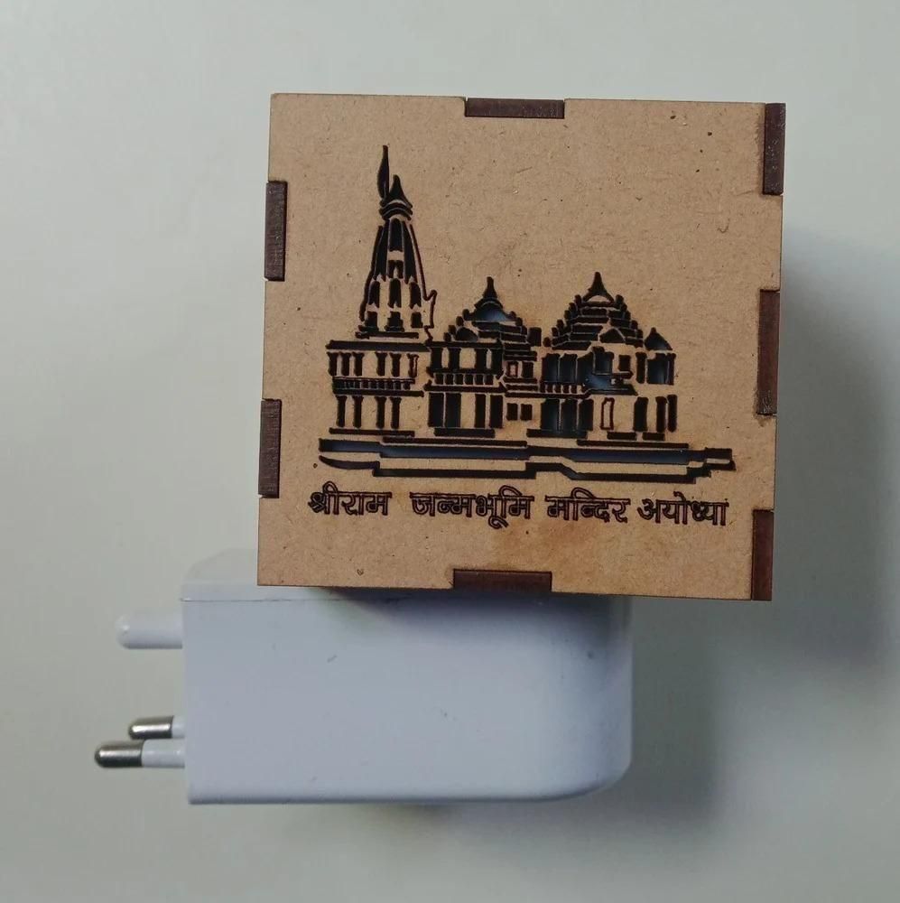 3-in-1 Ayodhya Ram Mandir Engraved Electric Aroma Burner & Night lamp