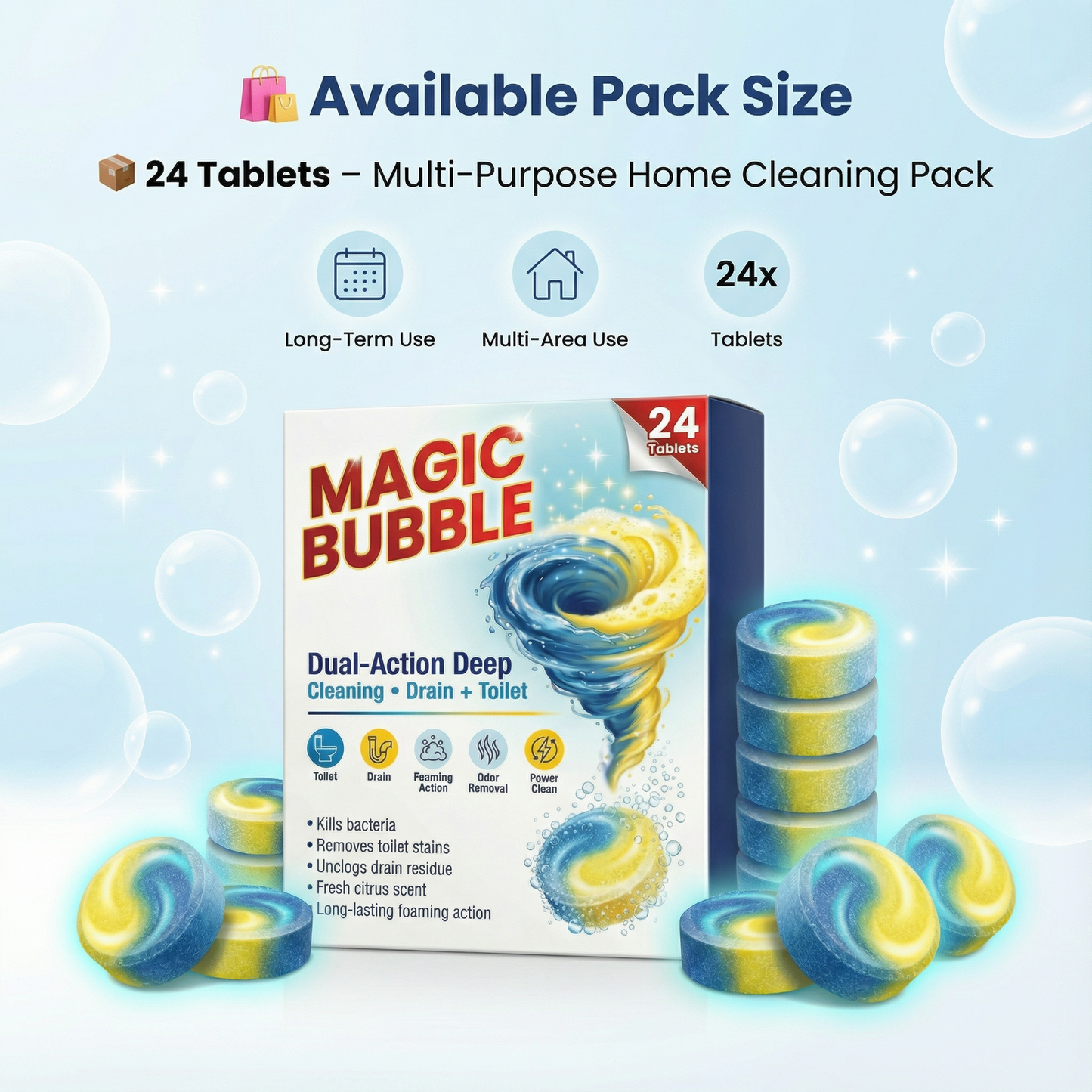 Magic Bubble Cleaning Tablets | π₯BUY 1 GET 1 FREEπ₯