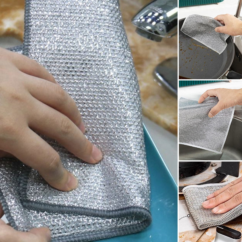 Multipurpose Non-Scratch Dish washing Cloths Pack of 10 (5 ખરીદો 5 મફત મેળવો)