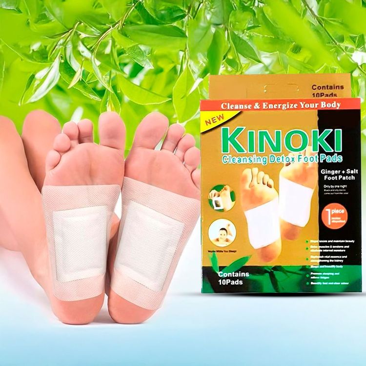 Detox Foot Patches (Pack of 10) – All-Natural Bamboo Vinegar & Herbal Extracts for Overnight Detox, Stress Relief, Energy Boost & Improved Circulation