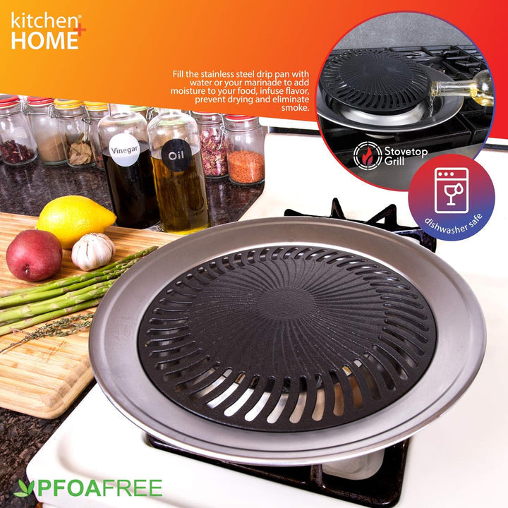 Smokeless Non-Stick Barbecue Grill for Home