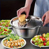 3-in-1 Multipurpose Kitchen Bowl™ | Premium Stainless Steel Cutter + Grater + Drain Basket
