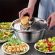 3-in-1 Multipurpose Kitchen Bowl™ | Premium Stainless Steel Cutter + Grater + Drain Basket