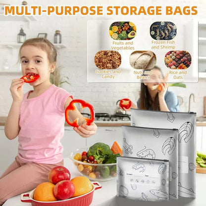 Reusable Aluminum Foil Ziplock Storage Bags (Pack Of 20)