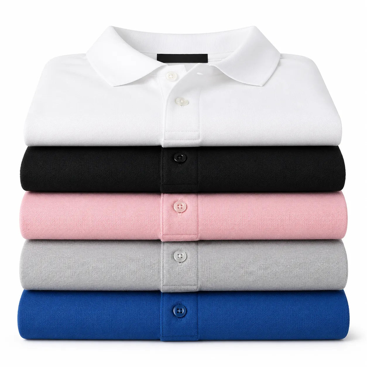 The Everyday Essential Polo 5-Pack: Premium Men’s Cotton Blend