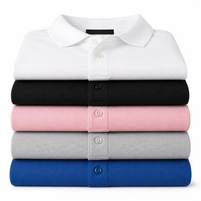 The Everyday Essential Polo 5-Pack: Premium Men’s Cotton Blend