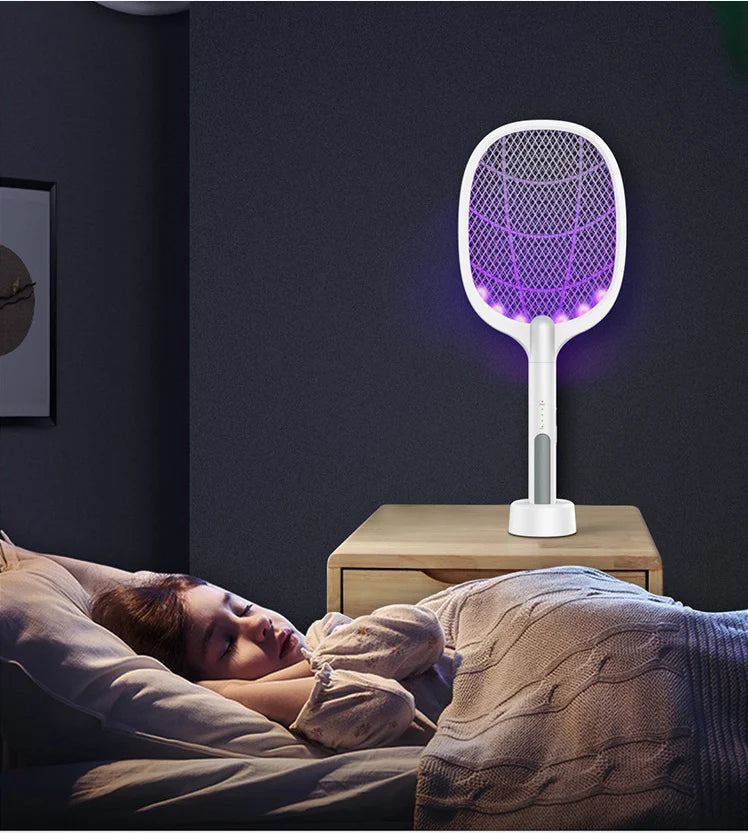 2-in-1 Electric Swatter & Night Mosquito Killing Lamp Racket