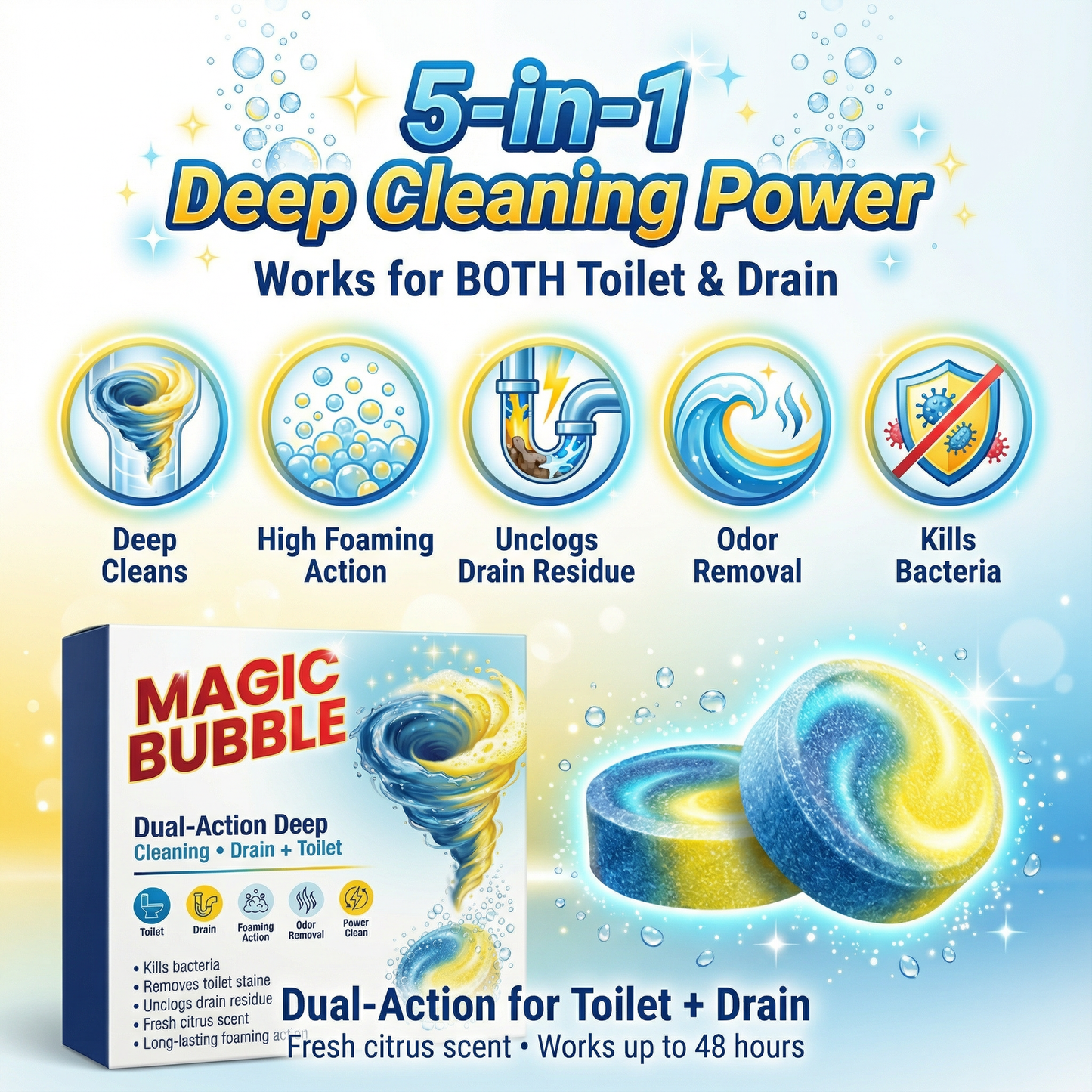 Magic Bubble Cleaning Tablets | 🔥BUY 1 GET 1 FREE🔥