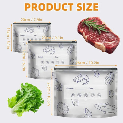 Reusable Aluminum Foil Ziplock Storage Bags (Pack Of 20)