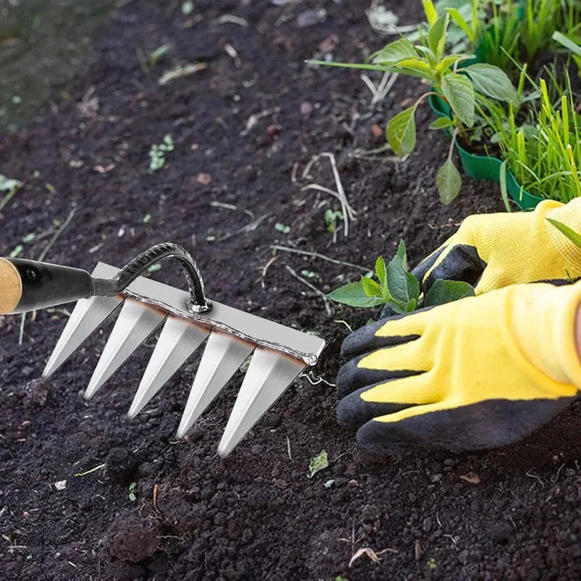 TerraClaw Pro™ - 5 Teeth Carbon Steel Weeding Tool🌱 | Flat 50% Off 🔥