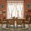 White Double Layer Ruffle Curtain with Tassels | Light-Filtering Sheer for Living Room & Bedroom