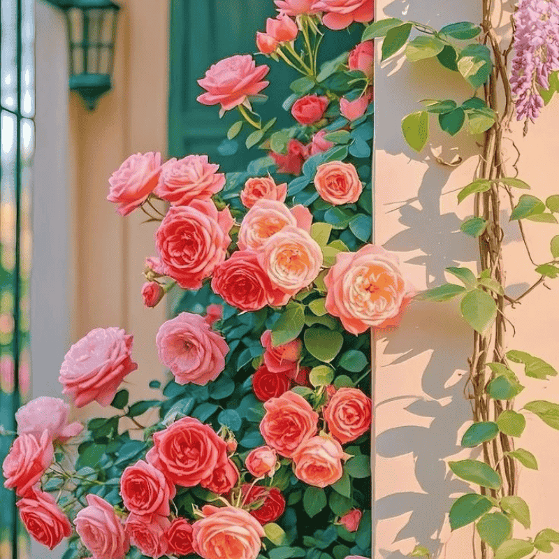 🌹 Mixed-color Climbing Rose—Year-Round Blooming Flower Seeds (UK Imported)