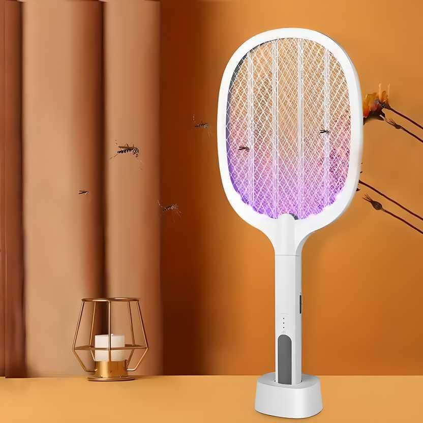 2-in-1 Electric Swatter & Night Mosquito Killing Lamp Racket