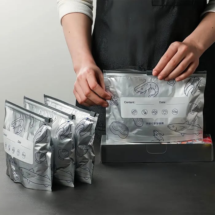 Reusable Aluminum Foil Ziplock Storage Bags (Pack Of 20)