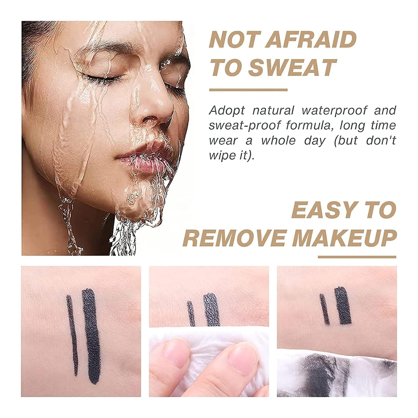 🎁LAST DAY SALE 50% OFF💕Black Natural Eyeliner Cream - Quick Drying Formula Eye Liner👀