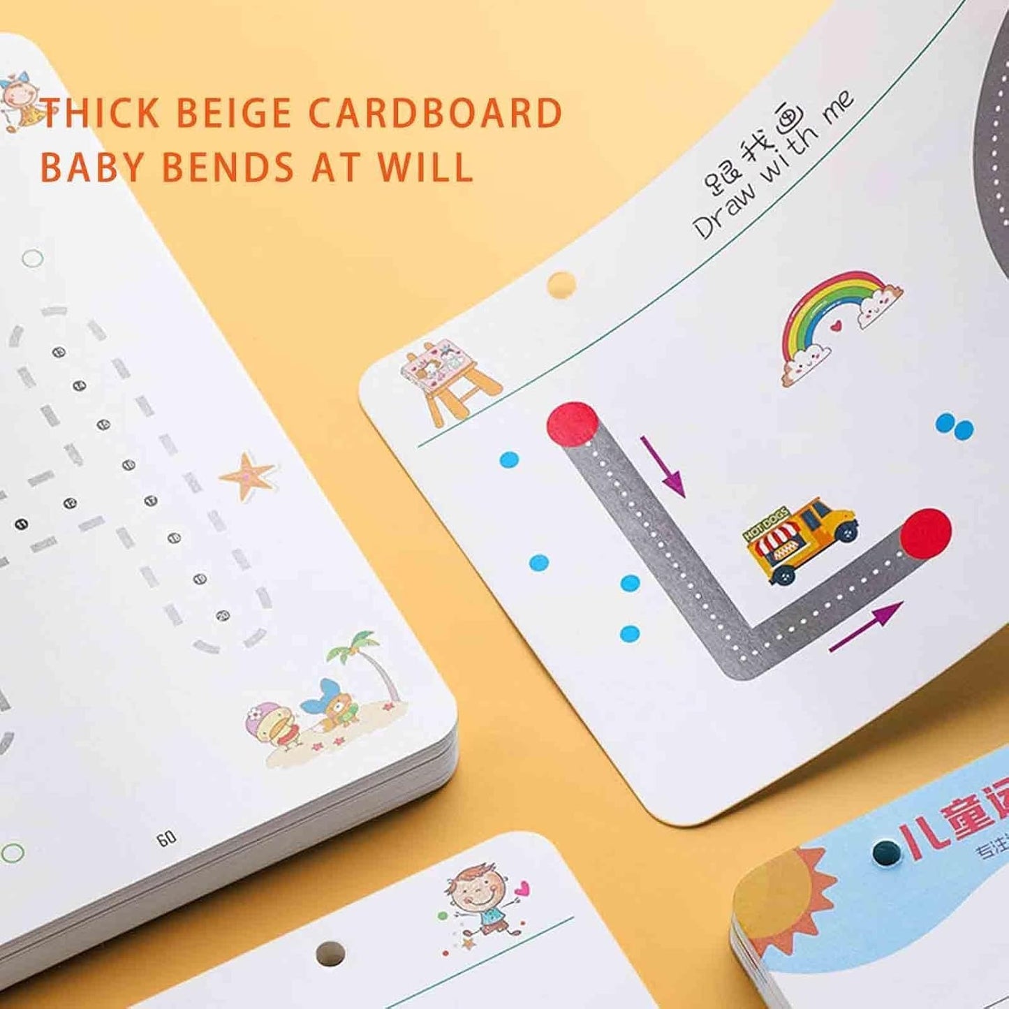 Reusable Magic Tracing Workbook for Kids – 64 Pages Learning Kit with Erasable Pens & Duster