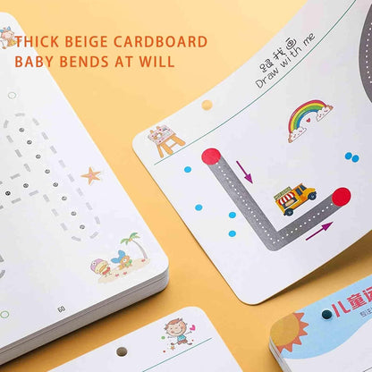 Reusable Magic Tracing Workbook for Kids – 64 Pages Learning Kit with Erasable Pens & Duster