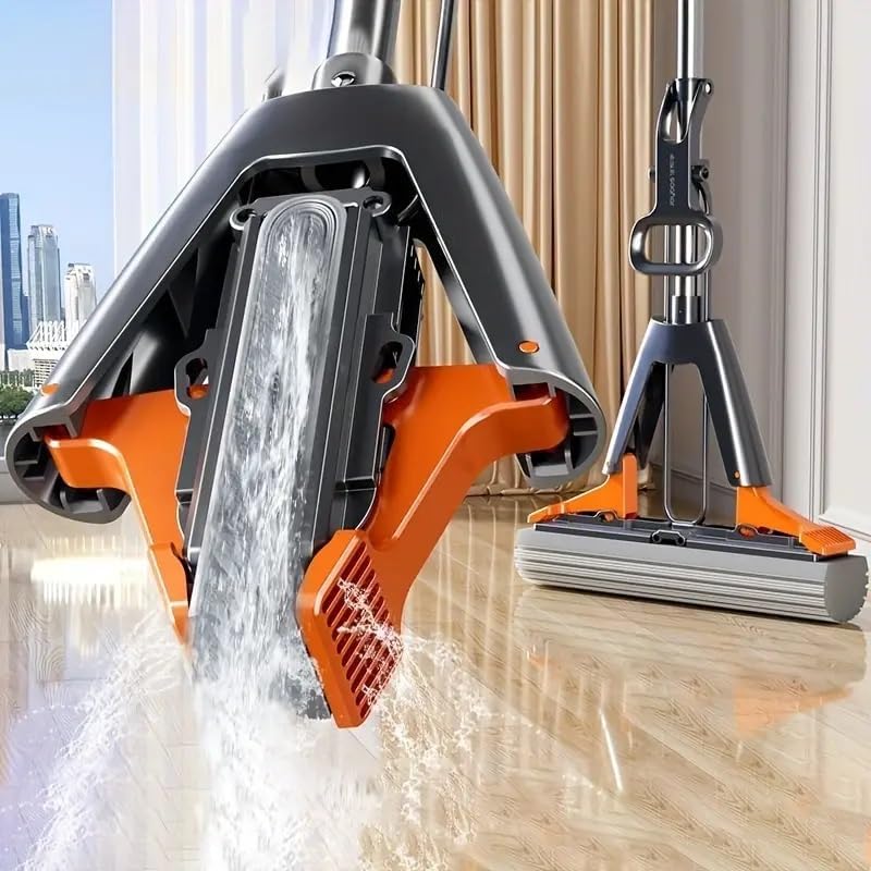 Clean Sweep: Multi-Purpose Foldable Floor Cleaning Squeeze Mop Wiper - Your All-in-One Solution