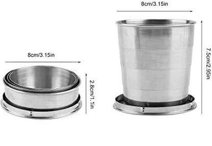 Stainless Steel Portable Travel Folding Mug, 75Ml