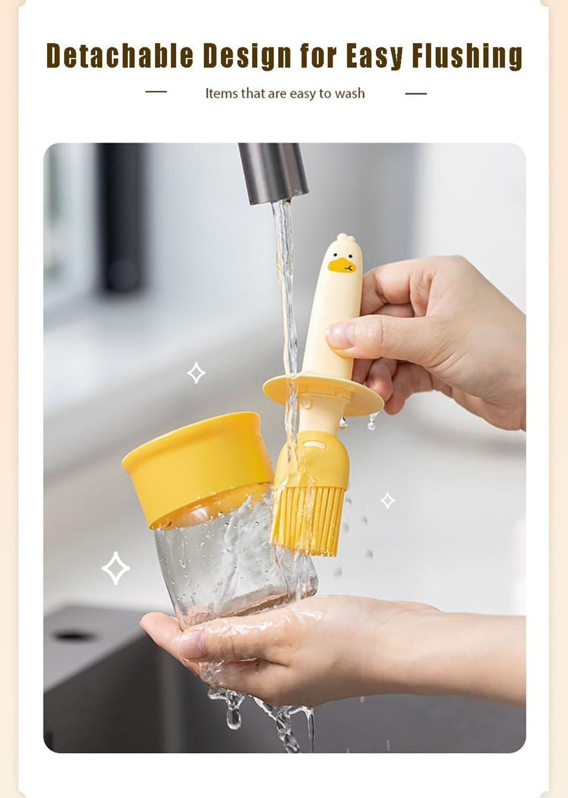 Premium Cute Duck Silicone Brush and High Temperature Resistant Oil Bottle