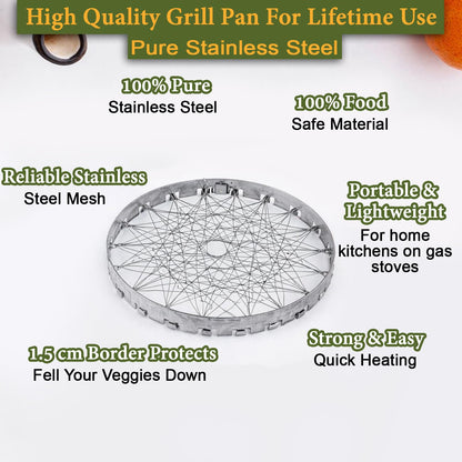 Multipurpose Gas Stove Roaster & Grill Jaali - Saves 25% Gas [Buy 1 Get 1 Free]