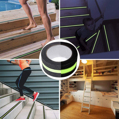 Glow-in-the-Dark Anti-Slip Tape for Stairs & Slippery Surfaces – Heavy-Duty Self-Adhesive Safety Grip Strip (Indoor & Outdoor Use) (5 Mtr)