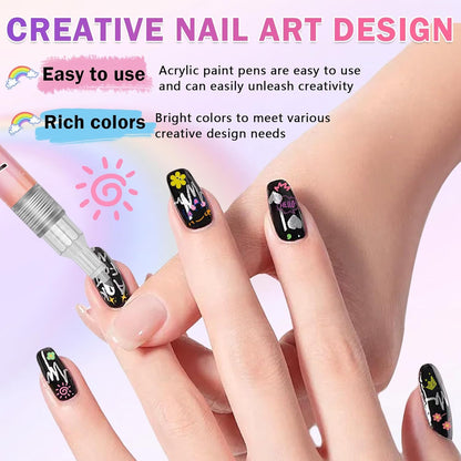 The Magic Nail Art Pens (12 Colors) | Flawless DIY Designs In Seconds