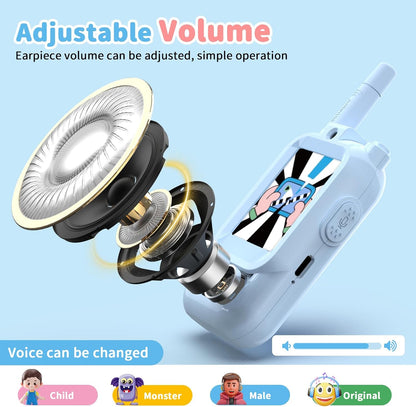 Fabby™ Kids Video Walkie Talkies | Rechargeable & No Wi-Fi Needed (Pack of 2)