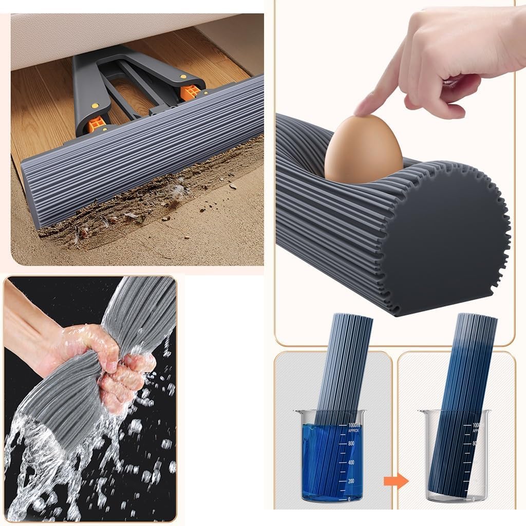 Clean Sweep: Multi-Purpose Foldable Floor Cleaning Squeeze Mop Wiper - Your All-in-One Solution