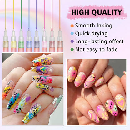The Magic Nail Art Pens (12 Colors) | Flawless DIY Designs In Seconds