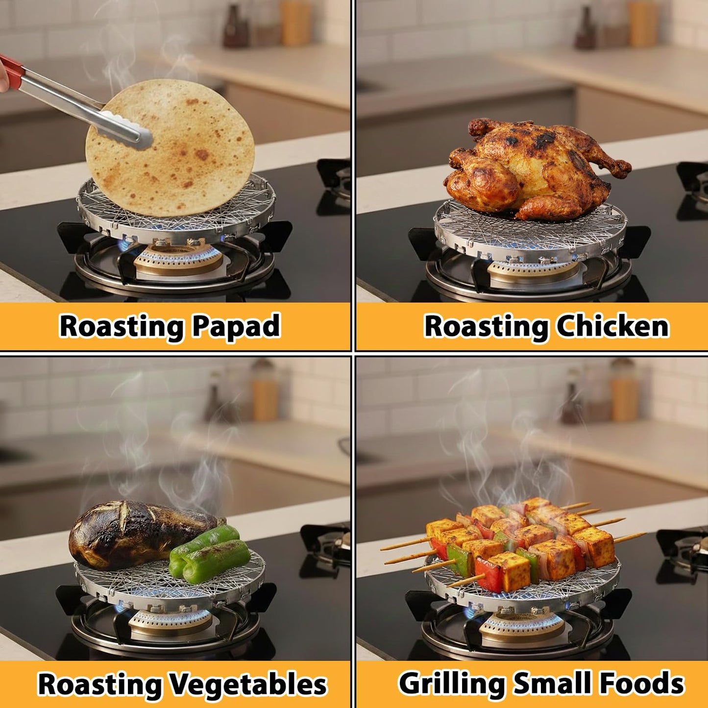 Multipurpose Gas Stove Roaster & Grill Jaali - Saves 25% Gas [Buy 1 Get 1 Free]